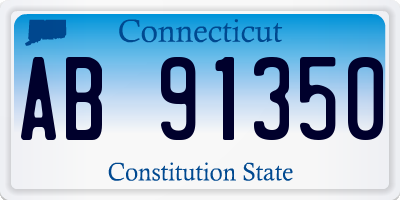 CT license plate AB91350