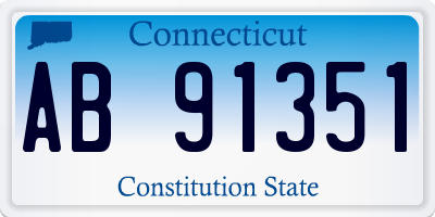CT license plate AB91351