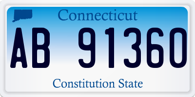 CT license plate AB91360