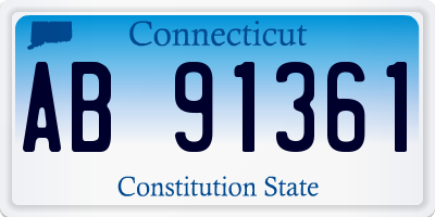 CT license plate AB91361