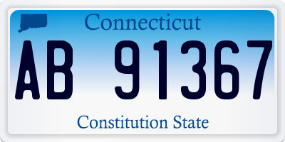 CT license plate AB91367