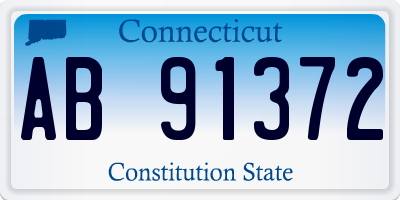 CT license plate AB91372