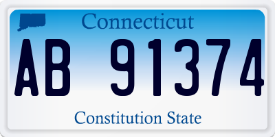 CT license plate AB91374