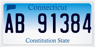 CT license plate AB91384