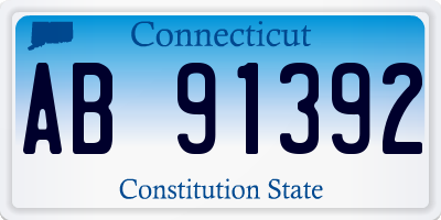 CT license plate AB91392