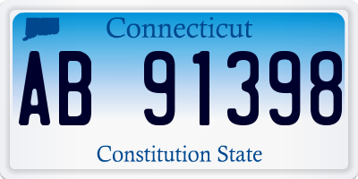 CT license plate AB91398