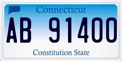 CT license plate AB91400
