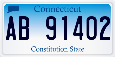 CT license plate AB91402