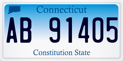 CT license plate AB91405