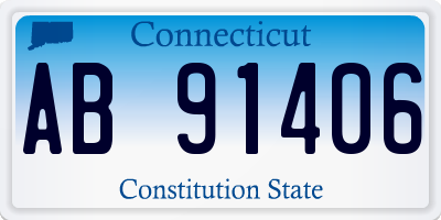 CT license plate AB91406