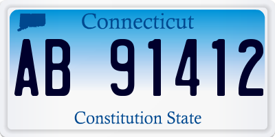 CT license plate AB91412