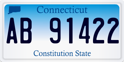 CT license plate AB91422