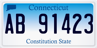 CT license plate AB91423