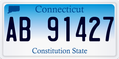 CT license plate AB91427