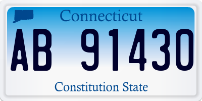 CT license plate AB91430