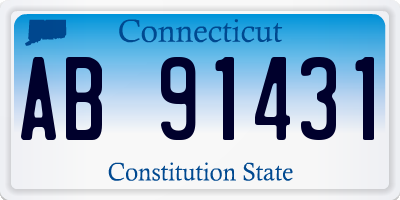 CT license plate AB91431