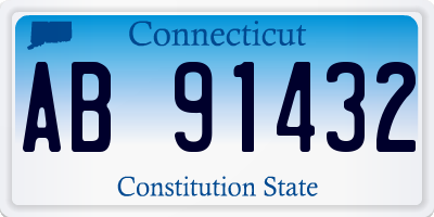 CT license plate AB91432