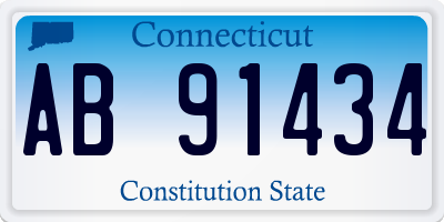 CT license plate AB91434