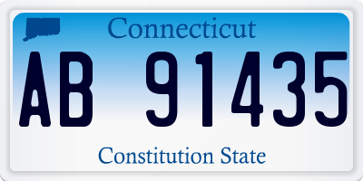 CT license plate AB91435