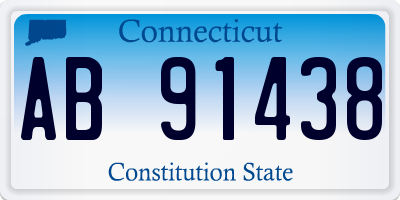 CT license plate AB91438