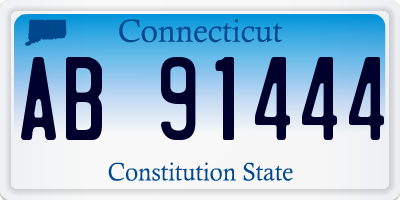 CT license plate AB91444