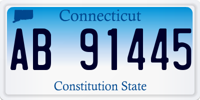 CT license plate AB91445