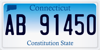 CT license plate AB91450