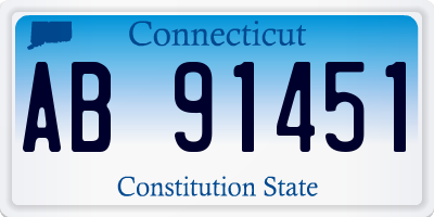 CT license plate AB91451