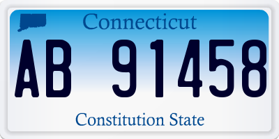 CT license plate AB91458