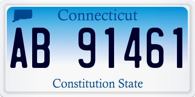 CT license plate AB91461