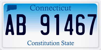 CT license plate AB91467