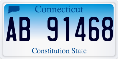 CT license plate AB91468