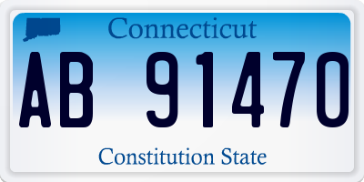 CT license plate AB91470