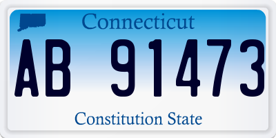 CT license plate AB91473