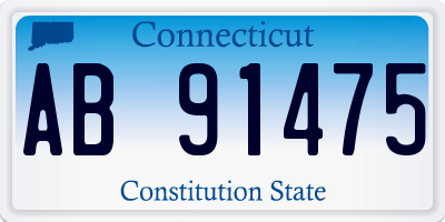 CT license plate AB91475