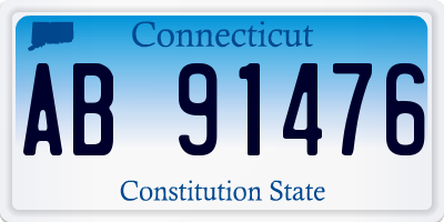 CT license plate AB91476