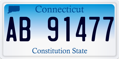 CT license plate AB91477