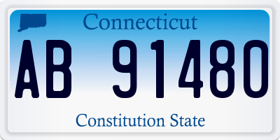 CT license plate AB91480