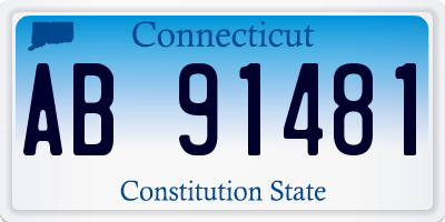 CT license plate AB91481