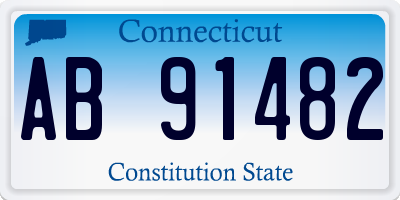 CT license plate AB91482