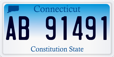 CT license plate AB91491