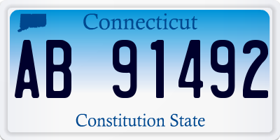 CT license plate AB91492