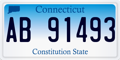 CT license plate AB91493