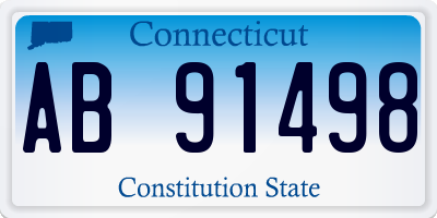 CT license plate AB91498