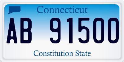 CT license plate AB91500