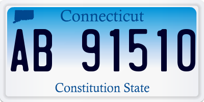 CT license plate AB91510