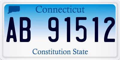 CT license plate AB91512