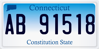CT license plate AB91518