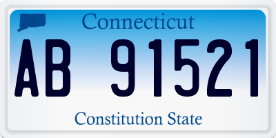 CT license plate AB91521