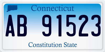 CT license plate AB91523